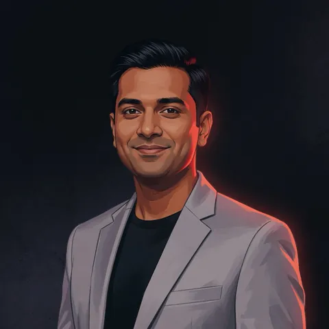 KI-generiertes Porträt der fiktiven Person Arjun Raghavan