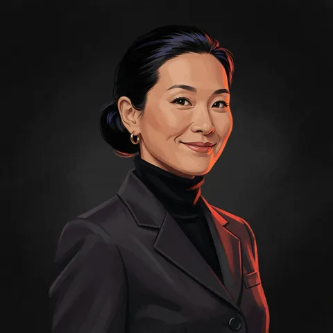 KI-generiertes Porträt der fiktiven Person Mei Lin Hartwig